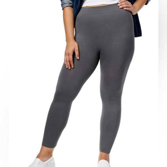 First Looks Pants - FIRST LOOKS Seamless Leggings Dark Grey Pull On Style Size 2X NEW